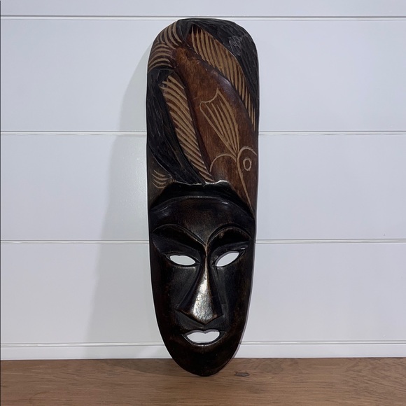 Other - Handcrafted Tribal Mask Wall Art - Black and Brown